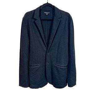 John Varvatos Star USA Cotton French Terry Knit Elbow Patch Blazer Sport Coat